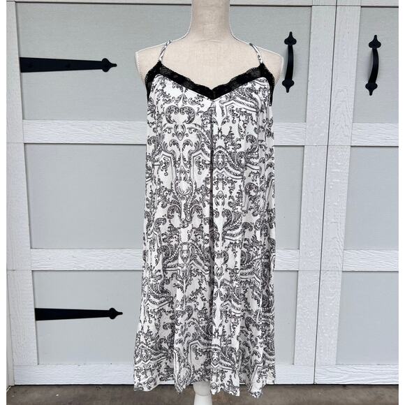 Soma Other - Soma Lace Trim Nightgown Pajamas Paisley Slip Dress XL Coquette